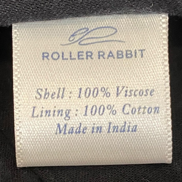 Roller Rabbit Clinton Clemente Dress in Black Paisley Sz XL - Picture 16 of 16